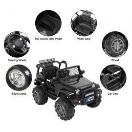 LEADZM LZ-905 Remodeled Jeep Dual Drive 45W * 2 Battery 12V7AH * 1 with 2.4G Remote Control Black